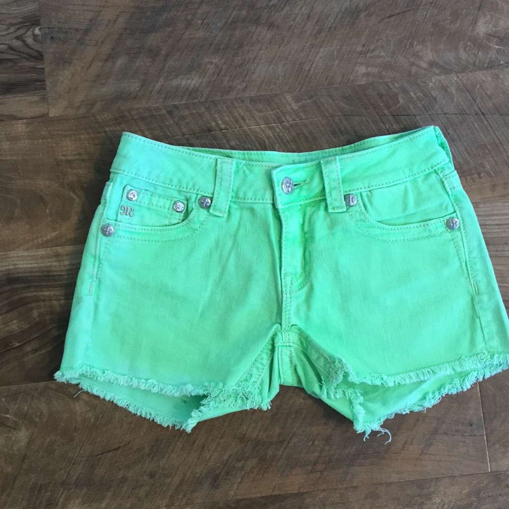 Green Miss me shorts